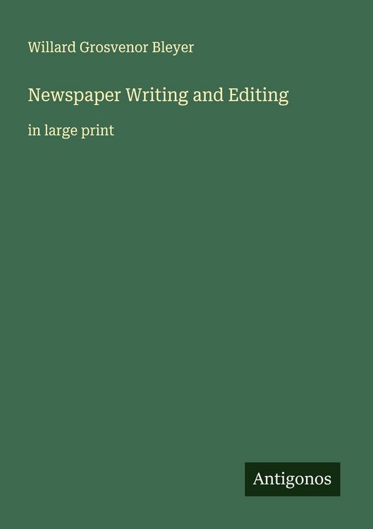 Produktbild: Newspaper Writing and Editing