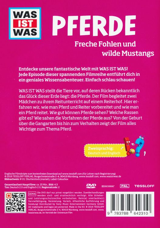 Produktbild: WAS IST WAS DVD Pferde. Freche Fohlen und wilde Mustangs