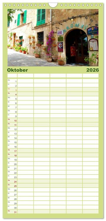 Produktbild: Familienplaner 2026 - MALLORCA zum VERLIEBEN mit 5 Spalten (Wandkalender, 21 x 45 cm) CALVENDO