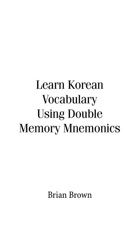 Produktbild: Learn Korean Vocabulary Using Double Memory Mnemonics