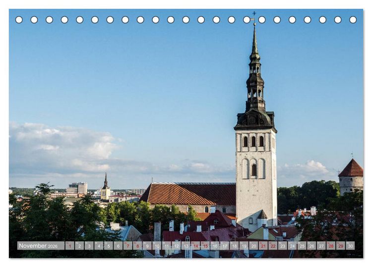 Produktbild: Die Perle am Finnischen Meerbusen Tallinn (Tischkalender 2026 DIN A5 quer), CALVENDO Monatskalender