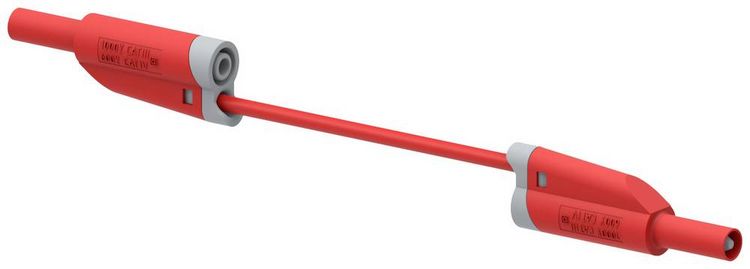 Produktbild: Electro PJP 2717-IEC-CD1-100R Messleitung Lamellenstecker 4 mm Lamellenstecker 4 mm 1.00 m Rot 1 St.