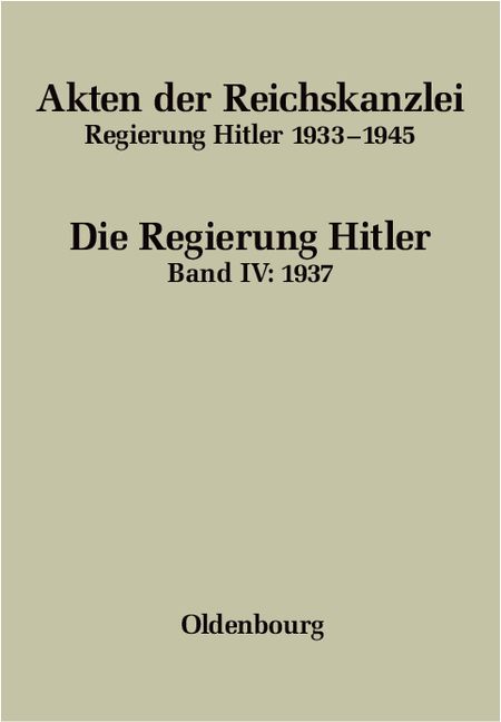 Produktbild: Akten der Reichskanzlei, Regierung Hitler 1933-1945 / 1937