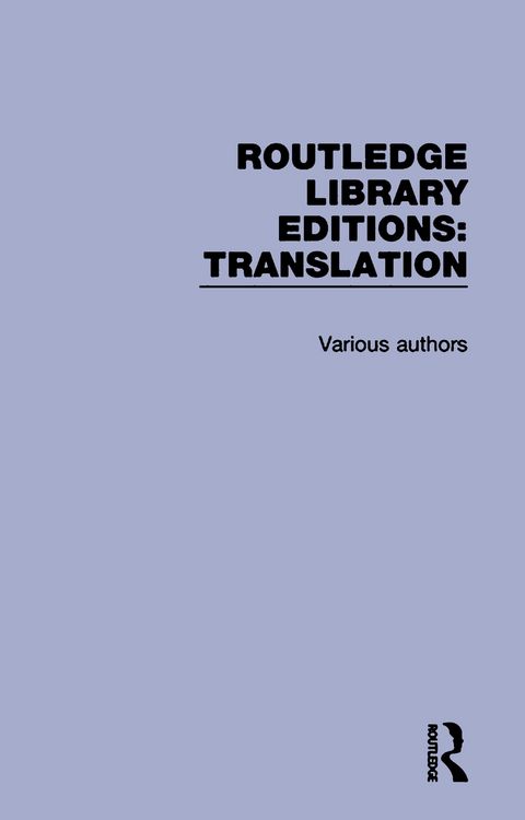 Produktbild: Routledge Library Editions: Translation