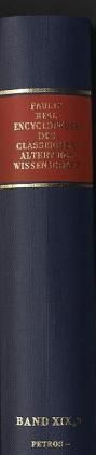 Produktbild: Realencyclop&auml;die der classischen Altertumswissenschaft