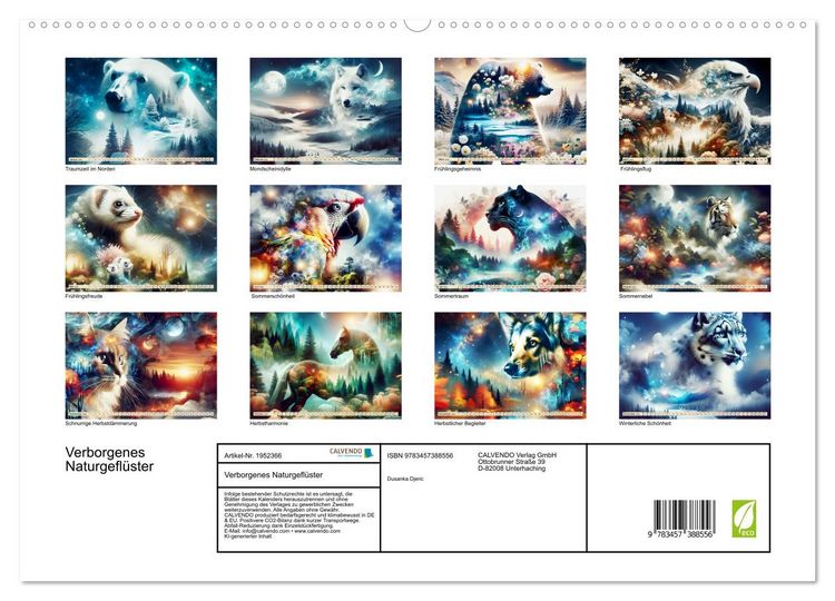 Produktbild: Verborgenes Naturgefl&uuml;ster (hochwertiger Premium Wandkalender 2026 DIN A2 quer), Kunstdruck in Hochglanz