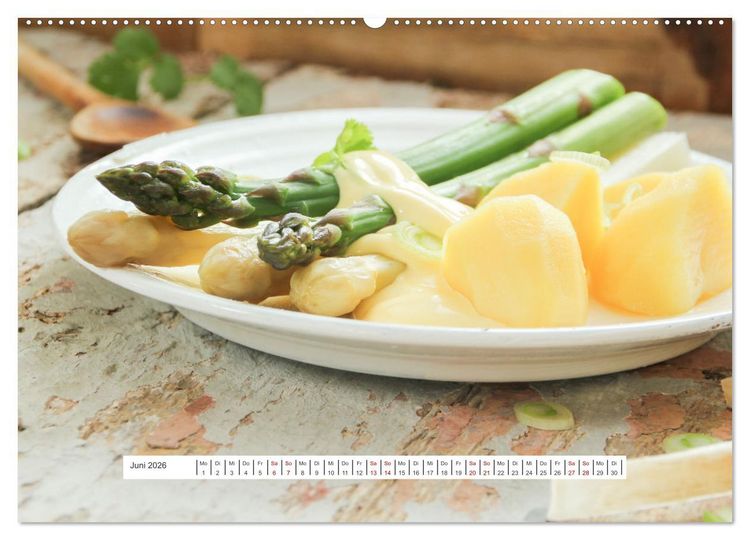 Produktbild: K&ouml;stlicher Spargel (Wandkalender 2026 DIN A2 quer), CALVENDO Monatskalender