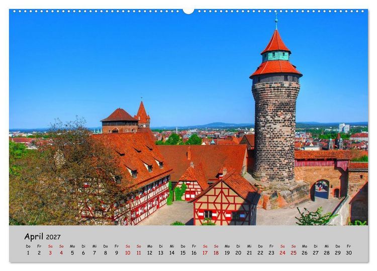 Produktbild: N&uuml;rnberg. Du bist so sch&ouml;n (hochwertiger Premium Wandkalender 2027 DIN A2 quer), Kunstdruck in Hochglanz