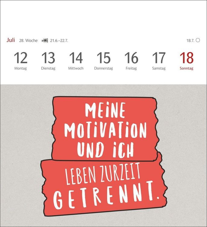 Produktbild: Typo-Spr&uuml;che-Kalender Postkartenkalender 2027 - Wochenkalender mit 53 Postkarten
