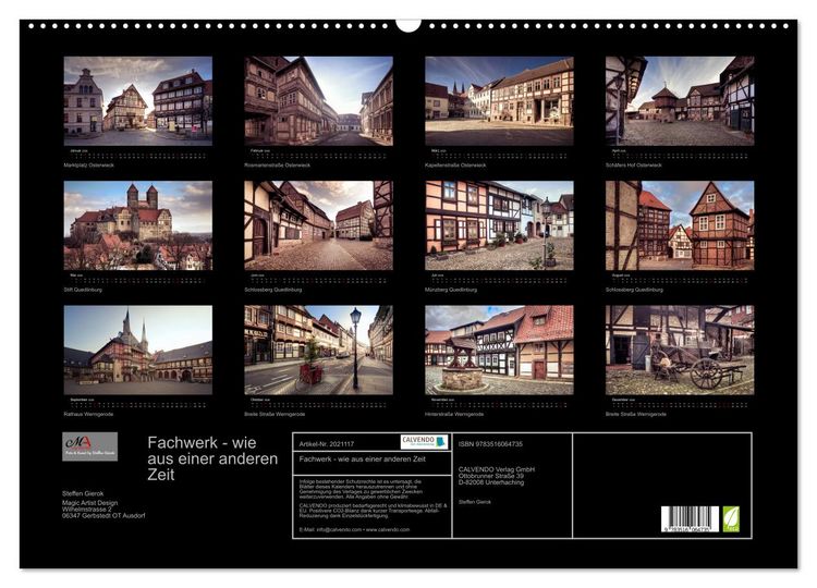 Produktbild: Fachwerk - wie aus einer anderen Zeit (Wandkalender 2026 DIN A2 quer), CALVENDO Monatskalender