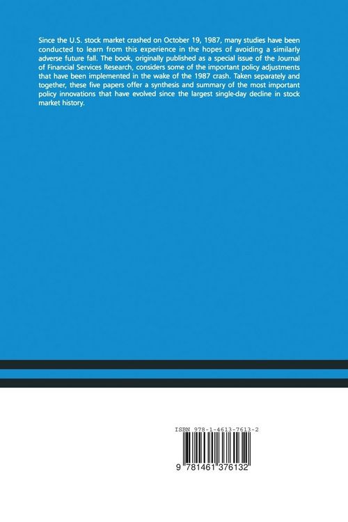 Produktbild: Stock Market Policy Since the 1987 Crash