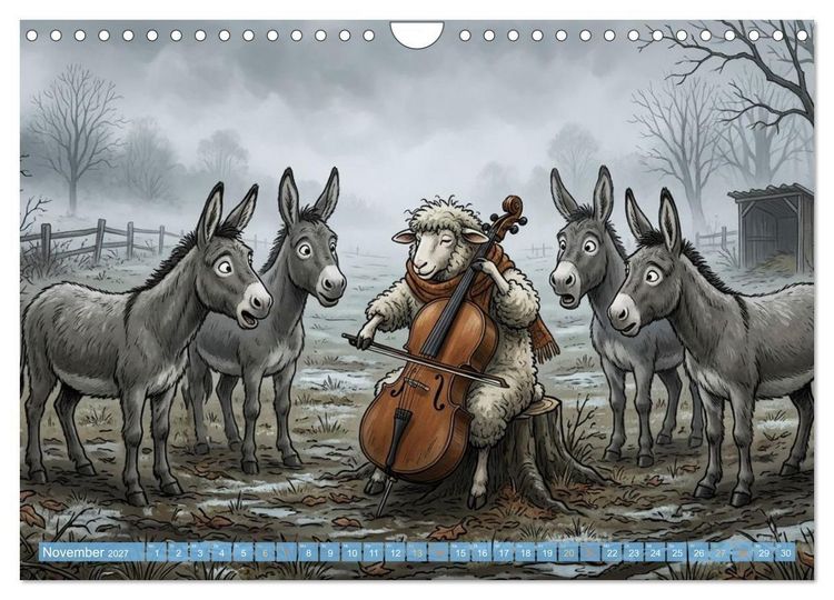 Produktbild: Tierisch musikalisch - Taktgef&uuml;hl mit Humor (Wandkalender 2027 DIN A4 quer), CALVENDO Monatskalender
