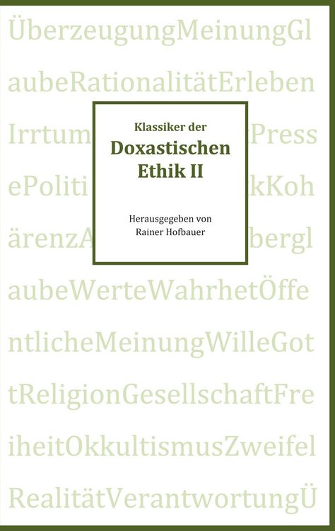 Produktbild: Klassiker der Doxastischen Ethik II