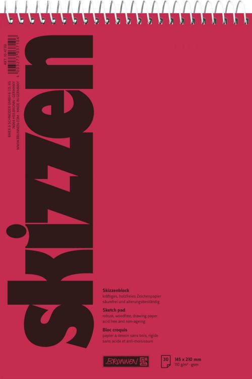 Produktbild: Brunnen Skizzenblock A5 110g 30Bl Spirale