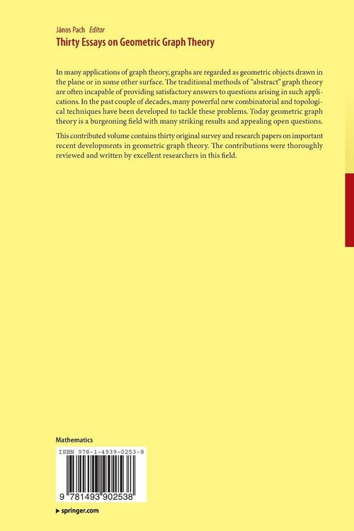 Produktbild: Thirty Essays on Geometric Graph Theory