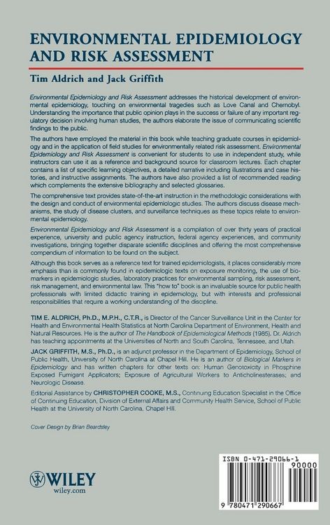 Produktbild: Environmental Epidemiology and Risk Assessment