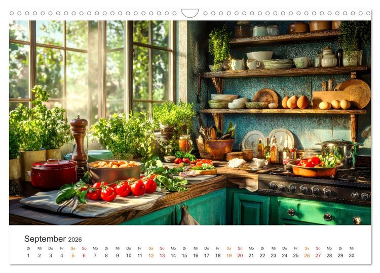 Produktbild: K&uuml;chenkalender - Momente voller Sch&ouml;nheit (Wandkalender 2026 DIN A3 quer), CALVENDO Monatskalender