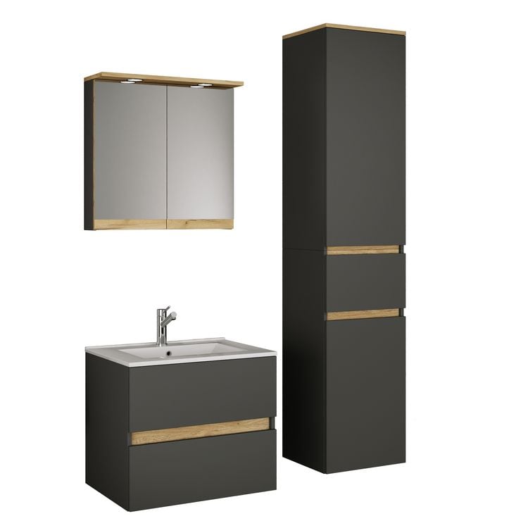 Produktbild: 4 tlg. Badm&ouml;bel-Set mit Waschbecken Cosila-I 61 cm