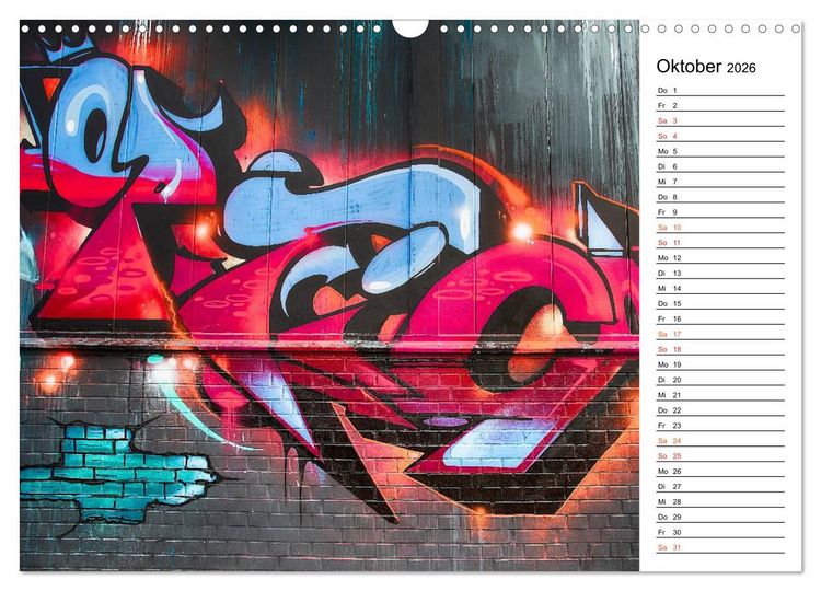 Produktbild: Graffiti (Wandkalender 2026 DIN A3 quer), CALVENDO Monatskalender