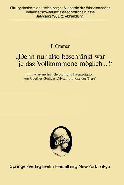 Produktbild: &bdquo;Denn nur also beschr&auml;nkt war je das Vollkommene m&ouml;glich...&ldquo;