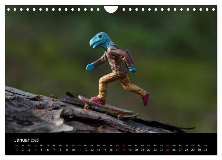 Produktbild: Micro Dino Skaters 2026 (Wandkalender 2026 DIN A4 quer), CALVENDO Monatskalender