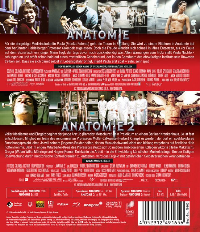 Produktbild: Anatomie 1 + 2 [2 BRs]
