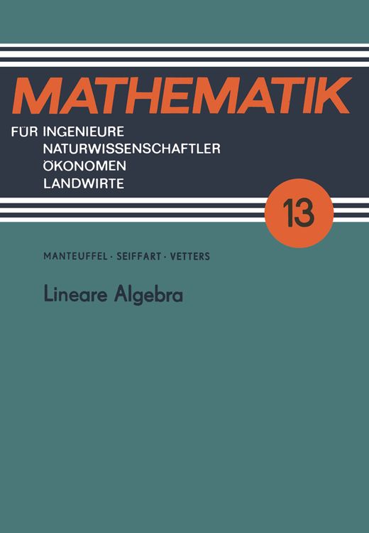 Bild vom Artikel Lineare Algebra vom Autor Egon Seiffart