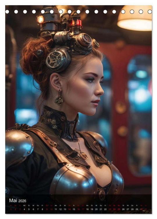 Produktbild: Steampunk - Stadtleben - Rotlichtviertel (Tischkalender 2026 DIN A5 hoch), CALVENDO Monatskalender