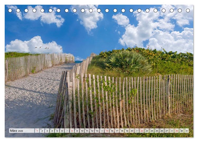 Produktbild: Miami Beach und Art Deco District (Tischkalender 2026 DIN A5 quer), CALVENDO Monatskalender