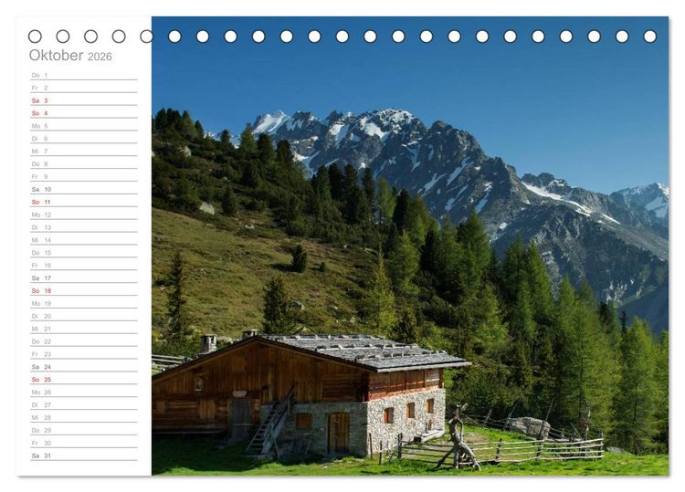 Produktbild: Wundervolle Pl&auml;tze in S&uuml;dtirol (Tischkalender 2026 DIN A5 quer), CALVENDO Monatskalender