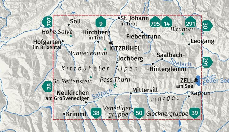 Produktbild: KOMPASS Wanderkarte 29 Kitzb&uuml;heler Alpen 1:50.000
