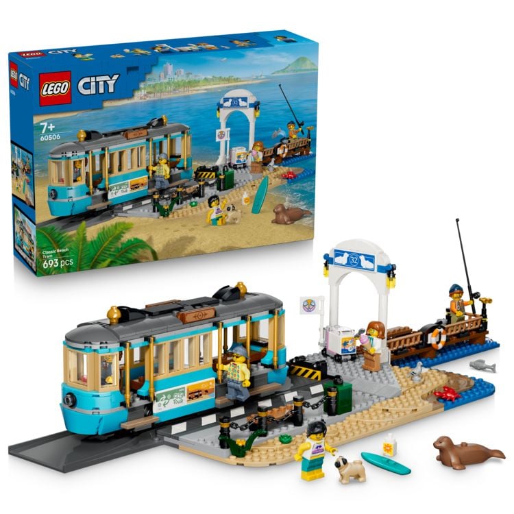 Produktbild: LEGO&reg; City Klassische Strandstra&szlig;enbahn (60506); baubare Spielzeugeisenbahn f&uuml;r Kinder ab 7 Jahren