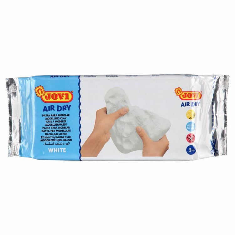Produktbild: JOVI Air Dry Clay Modelliermasse lufthärtend, 1000 g weiss