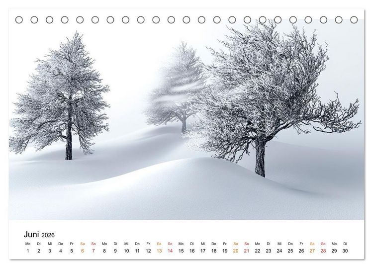 Produktbild: Winterzauber - Nordwind und Schneegest&ouml;ber (Tischkalender 2026 DIN A5 quer), CALVENDO Monatskalender
