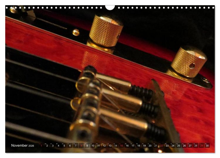 Produktbild: GITARREN Closeups (Wandkalender 2026 DIN A3 quer), CALVENDO Monatskalender