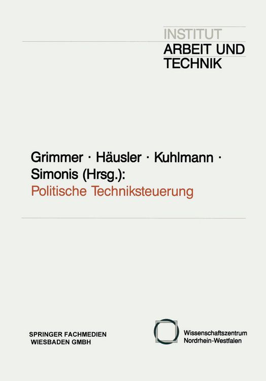 Produktbild: Politische Techniksteuerung