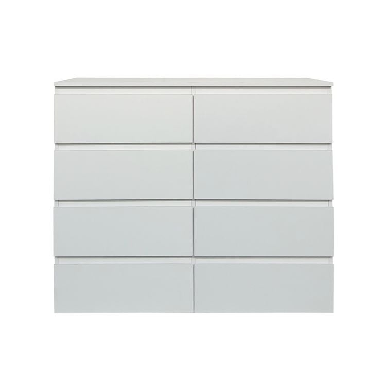 Produktbild: HTI-Living Moderne Kommode mit 8 grifflosen Schubladen Wei&szlig; Sideboard