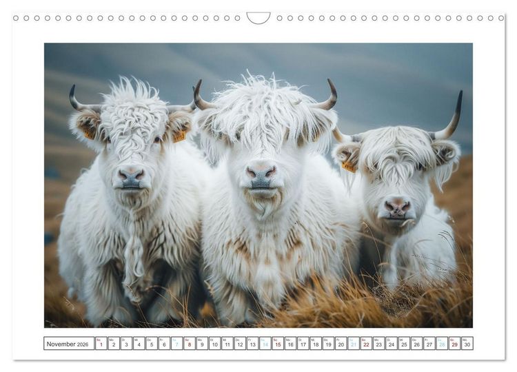 Produktbild: Schottische Hochland Rinder (Wandkalender 2026 DIN A3 quer), CALVENDO Monatskalender
