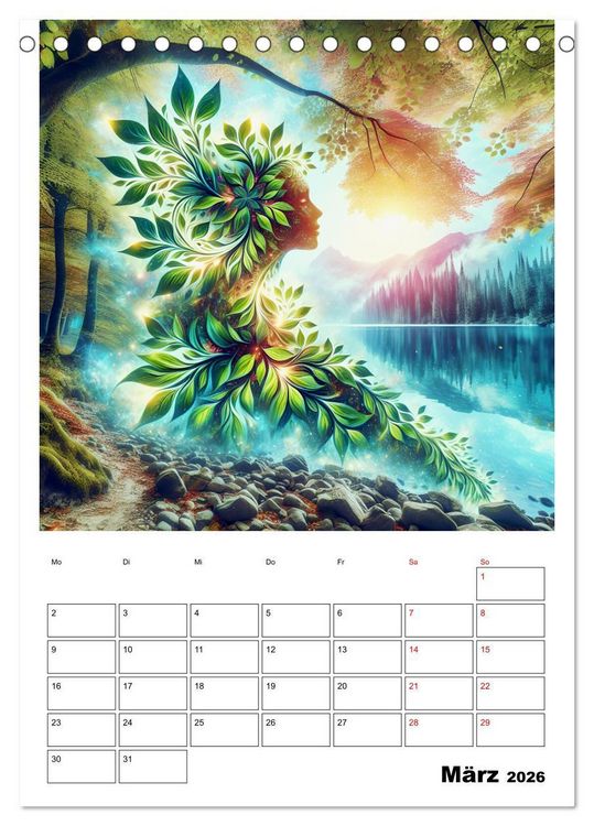 Produktbild: Bl&auml;tter - Visionen (Tischkalender 2026 DIN A5 hoch), CALVENDO Monatskalender