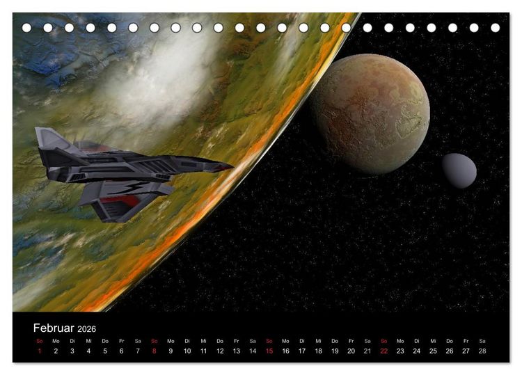 Produktbild: Fantasie-Planeten (Tischkalender 2026 DIN A5 quer), CALVENDO Monatskalender