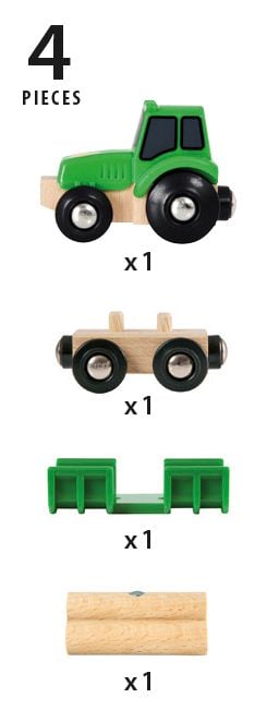 Produktbild: BRIO World - Traktor mit Holz-Anh&auml;nger