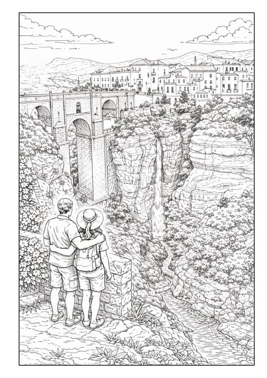 Produktbild: SPANIEN Malbuch f&uuml;r Erwachsene mit 50 wundersch&ouml;nen Ausmalmotiven
