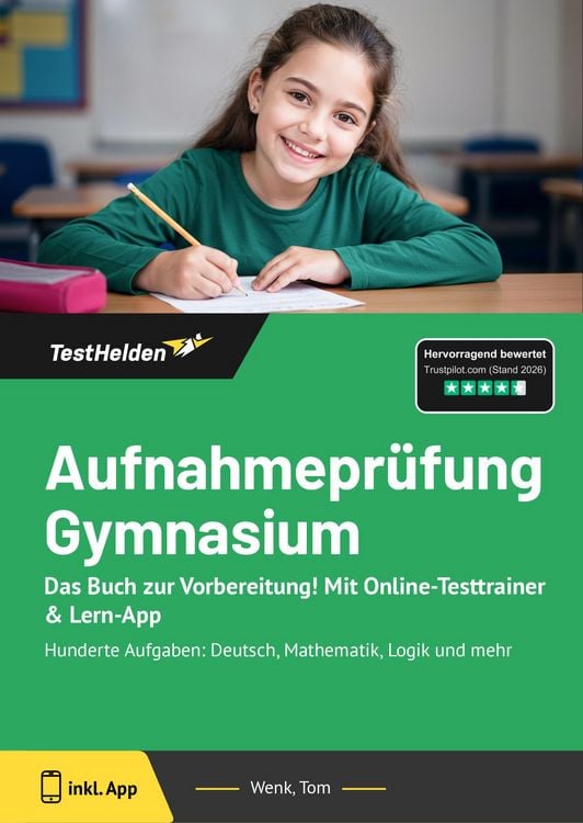 Produktbild: Aufnahmepr&uuml;fung Gymnasium: Das Buch zur Vorbereitung! Mit Online-Testtrainer & Lern-App
