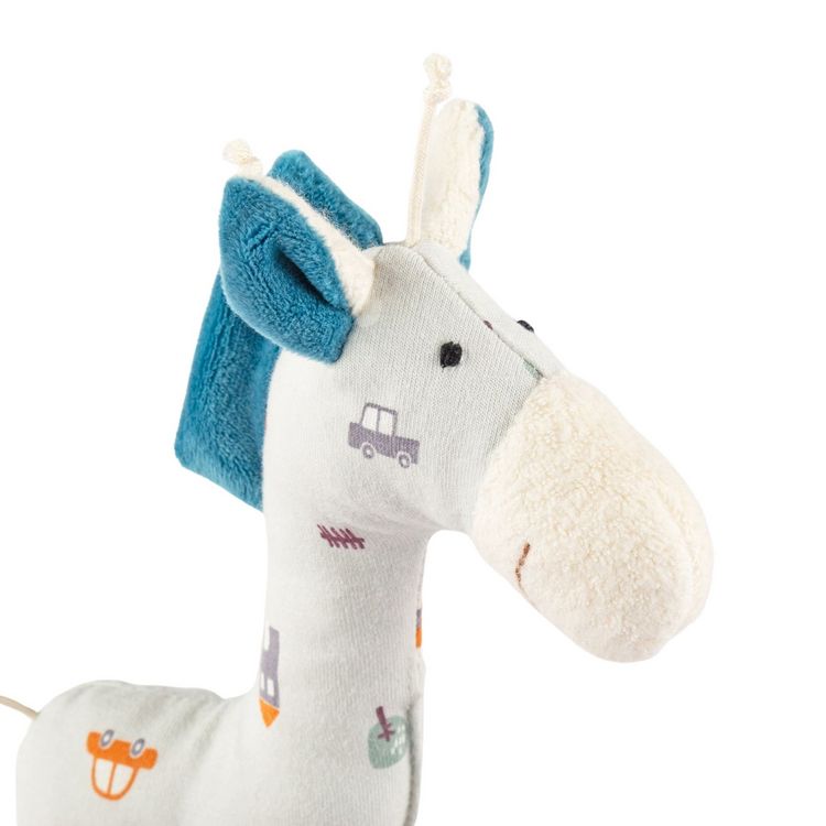 Produktbild: Sigikid 39979 - Greifling Giraffe, sigibaby, beige/blau, Baumwolle, 23 cm