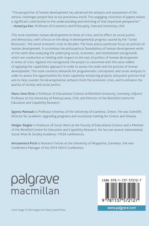 Produktbild: Human Development in Times of Crisis