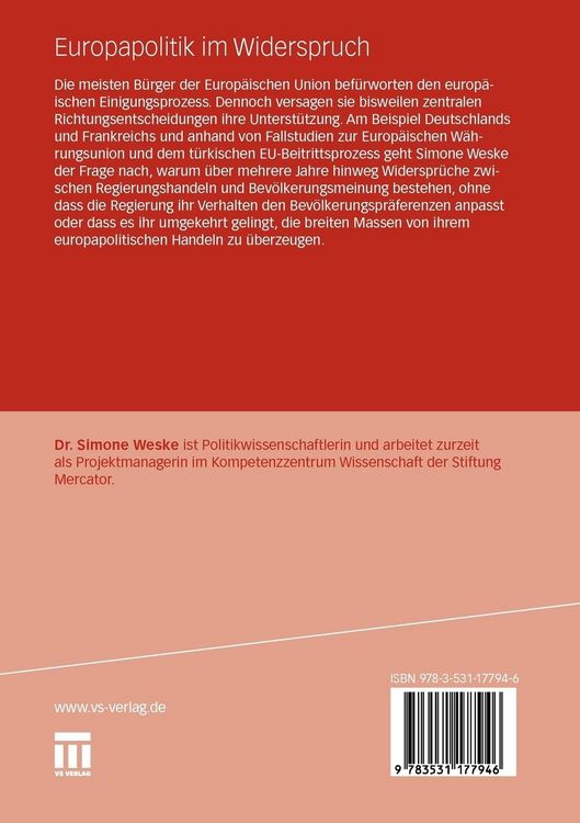 Produktbild: Europapolitik im Widerspruch