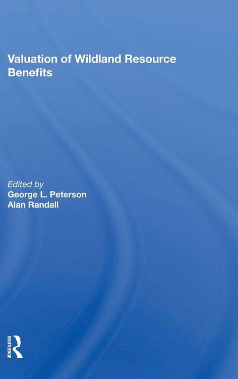 Produktbild: Valuation Of Wildland Resource Benefits