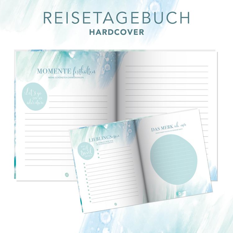 Produktbild: Reisetagebuch zum selber Schreiben inkl. Postkarten, Sammeltasche und herausnehmbaren Reiseplaner. Hardcover Urlaubstagebuch mit inspirierenden Zitaten zum Ausf&uuml;llen f&uuml;r bis zu 3 Wochen, inkl. Reisetipps. Stay Inspired! by Lisa Wirth