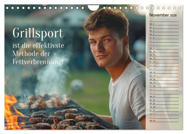 Produktbild: Lieblingshobby Grillen (Wandkalender 2026 DIN A4 quer), CALVENDO Monatskalender