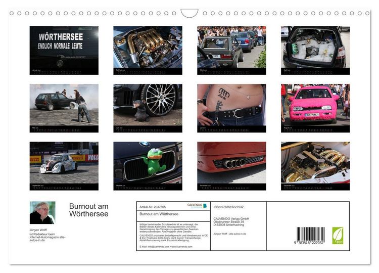 Produktbild: Burnout am W&ouml;rthersee (Wandkalender 2026 DIN A3 quer), CALVENDO Monatskalender